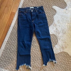 ZARA Dreed flare stretch denim jeans